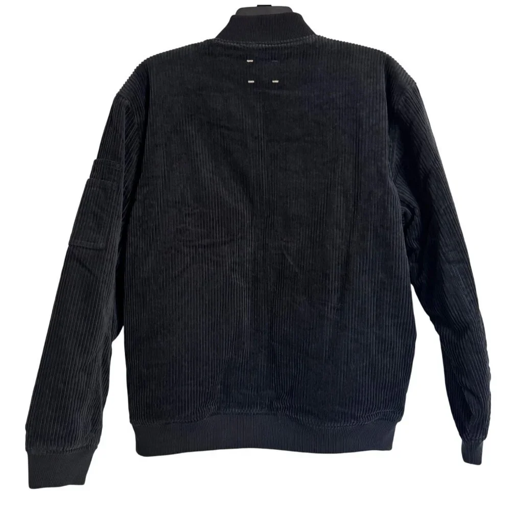 Label Go To Coudroy Size Large Black Jacket NWT Full Zip Bomber